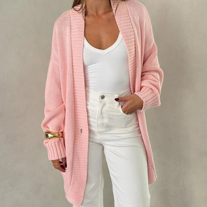 Best quality New Arrival Fall Winter Casual <b>Long</b> Sleeve Solid Color Knitted <b>Cardigan</b> Sweater <b>for</b> Women - Product Image 2