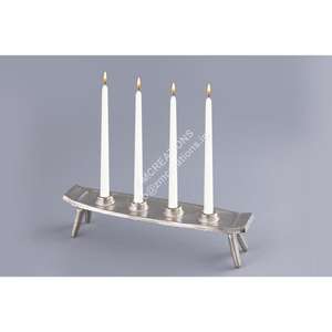 Support à bougies en métal à 4 bras, résistant à la chaleur, design moderne, pour mariage, Noël, décoration, vente en gros, direct usine - Product Image 1