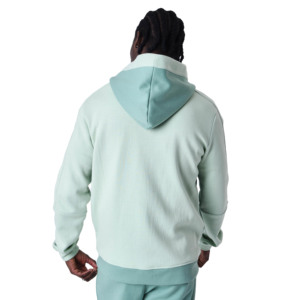 Survêtement d'hiver décontracté en molleton épais et écologique, 2 panneaux, avec fermeture éclair, personnalisable avec logos imprimés, vente en gros OEM - Product Image 4