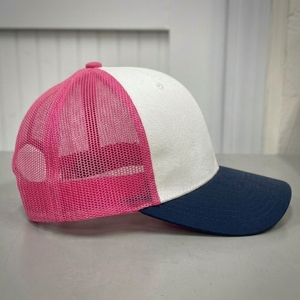 Casquette Trucker personnalisée à 6 panneaux, devant structuré, dos en maille, visière incurvée, logo brodé, fermeture à pression réglable, OEM, marque privée - Product Image 4