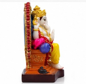 Figurine d'art religieux sculptée à la main en marbre du Bengale occidental Ganesh Ji, artisanat traditionnel, décoration de table, salon, maison - Product Image 5