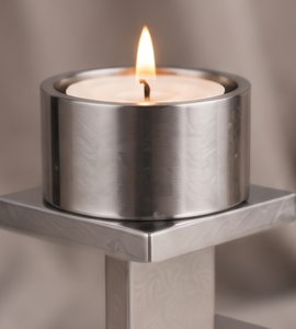 Support de bougie minimaliste en aluminium satiné naturel, étagère à niveaux moderne, support de pilier architectural, décoration nordique pour la maison - Product Image 2