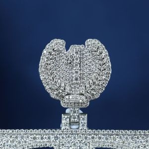 Hip Hop Moissanite Custom Pendant Round Brilliant Cut 925 Sterling Silver Gold Plated VVS Hip Hop Jewelry - Product Image 4