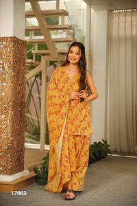 Ensemble Salwar en coton indien pakistanais tendance, imprimé numérique exclusif, pour femmes, idéal pour les fêtes et les mariages, vêtements ethniques élégants. - Product Image 5