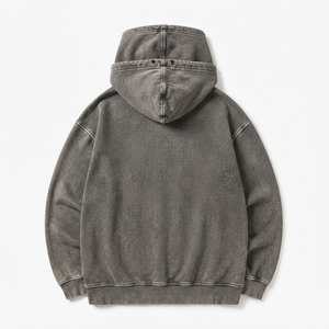 Sudadera con Capucha Personalizada con Logotipo de Diamantes de Imitación Grises para Hombre, Sudadera con Capucha Estilo Urbano con Letras de Cristal - Product Image 3
