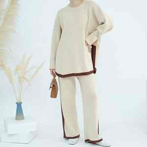 Abaya Musulmana Moderna Ligera con Bordado Dorado de Lujo para Mujer, Estilo Dubái, Vestido Largo Informal Islámico - Product Image 4