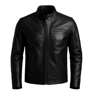 Veste en cuir élégante pour homme, couleur personnalisée, 100% cuir, veste en cuir slim personnalisée pour homme - Product Image 1
