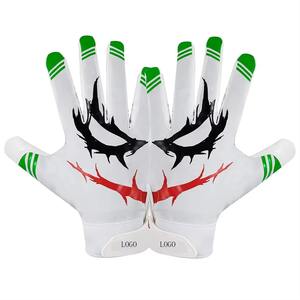 Nouveaux gants de football américain pour jeunes, gants de sport personnalisés pour receveurs, gants de gardien de but en latex PU 4 mm, prix d'usine - Product Image 1