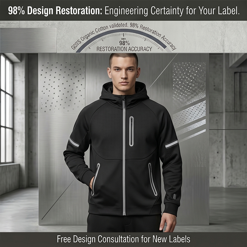 Multi-Pocket Techwear Hoodie - Custom High-Tenacity Nylon Panels Independent Designer Labels 500GSM Organic Cotton Hoodie