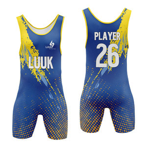 Singlet de Lucha Libre para Hombre OEM, Diseño Personalizado, Impresión por Sublimación, Ligero, de Secado Rápido y Transpirable, Ropa Deportiva para Equipos de Lucha Libre - Product Image 3