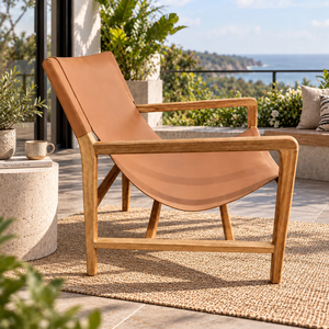 Haga que su patio sea más atractivo con una silla colgante de teca que ofrece una construcción duradera y un asiento cómodo. - Product Image 1