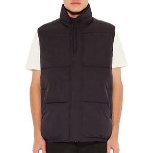 Ropa DE TRABAJO deportiva de invierno personalizada para hombre, chaleco acolchado de nailon 100% con cuello levantado cálido, ropa de abrigo con cremallera, acolchado y transpirable - Product Image 4