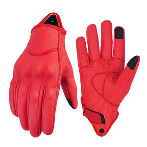 Gants de moto en cuir haute performance, respirants, coupe-vent, ajustement sûr pour la course, le sport, le cyclisme, les déplacements quotidiens et les sorties du week-end - Product Image 1