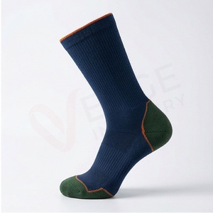 Chaussettes pour hommes, couleur unie, tricotées, respirantes, en coton, pour l'automne, usage quotidien, style classique - Product Image 3