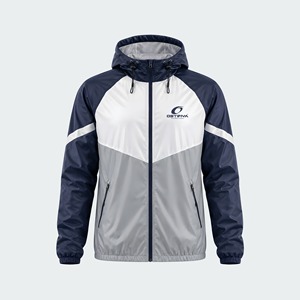 Men's High Quality Hooded <b>Wind</b> <b>Breaker</b> Jacket Solid Pattern Sporty Style Zipper Outdoor Wear Jacket Custom Logo Seamless Fusing - Product Image 1