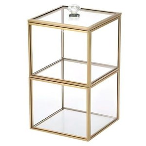 GOOD DESIGN <b>Storage</b> Ring <b>Boxes</b> Candy Makeup <b>Drawer</b> Flower Wedding Packaging Gift Custom Transparent Metal Jewelry Box Rectangle - Product Image 2
