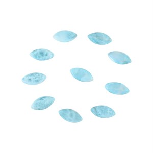 Prêt à expédier : Cabochon de Larimar naturel, taille marquise, pierre authentique dominicaine pour la guérison et la méditation, bijoux, marché des pierres précieuses de Miami - Product Image 4