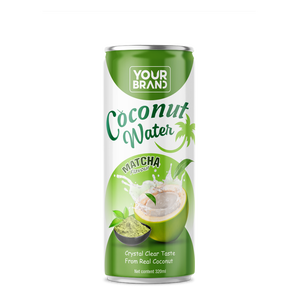 Agua de Coco Matcha en Lata de Aluminio Delgada de 320 ml, Sabor Cristalino, para Exportación, Marca Privada - Product Image 1