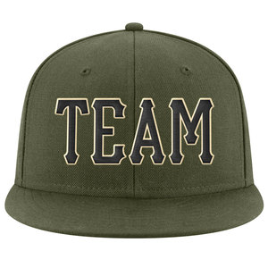 Gorra de Béisbol Verde Oliva 2027 de 6 Paneles con Bordado 'R' en Azul Marino, Ajustable, Unisex, Estilo Casual - Product Image 2