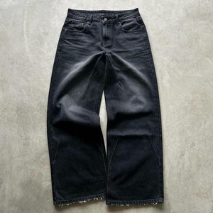 Pantalones Anchos Rectos de Alta Calidad, Jeans Retro Lavados, Estilo Hip-hop Americano Vintage, Jeans Holgados para Mujer - Product Image 6