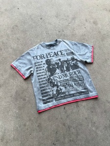 เสื้อยืดผู้ชายผ้าฝ้าย 100% คุณภาพพรีเมียม ออกแบบโลโก้ได้ตามต้องการ คอกลม ทรงโอเวอร์ไซส์ ไหล่ตก เสื้อยืดเปล่าสำหรับผู้ชาย - Product Image 1