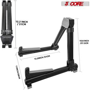 Supporto per chitarra in lega di alluminio regolabile da pavimento supporto pieghevole universale per basso elettrico acustico da Studio-GSS AL BLK - Product Image 4