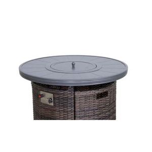 25\" H X 32\" W Aluminum Propane Outdoor <b>Fire</b> <b>Pit</b> <b>Table</b> - Product Image 4