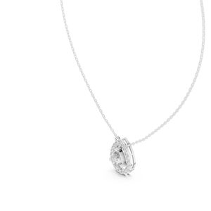 จี้เพชรทรงลูกแพร์และทรงกลมจากเพชรเพาะเลี้ยงในห้องปฏิบัติการ ทองคำ 14K สีเหลือง สำหรับผู้หญิง |   ของขวัญวันครบรอบ |   เพชรที่เพิ่งเพาะเลี้ยง - Product Image 4