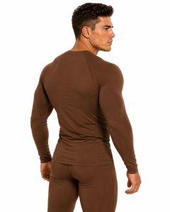 <b>Men</b> Rash Guard Solid Color <b>Compression</b> <b>Shirt</b> High Quality Gym Top Breathable Long Sleeve Athletic Underwear Fitness Sportswear - Product Image 2
