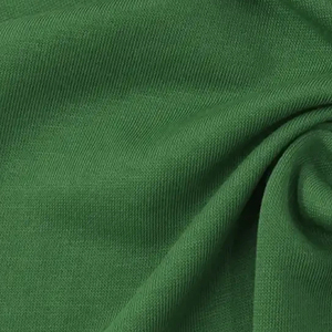 Tissu jersey tricoté vert de qualité supérieure, poids moyen, extensible, style uni, en coton - Product Image 4