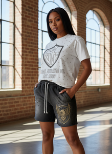 Ensemble de survêtement d'été personnalisé avec logo, impression DTF, ensemble de 2 pièces, t-shirt à manches courtes et short pour homme - Product Image 6