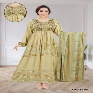 latest Tiered <b>Kaftan</b>/Abaya With Neck Embroidery & Matching Dupatta of Capsule Print Fabric– Jalabiya Wholesale - Product Image 2