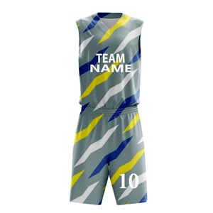 Conjunto Deportivo Unisex Transpirable de Poliéster, Uniforme de Baloncesto, Tallas Grandes para Adultos, Personalizado, Antibacterial, de Secado Rápido - Product Image 1