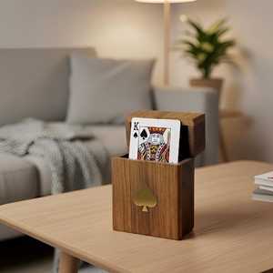 Caja de cartas de lujo de madera con incrustaciones de latón, decoración para el hogar, adorno para sala de estar, mesa interior, pieza de arte para regalo. - Product Image 3
