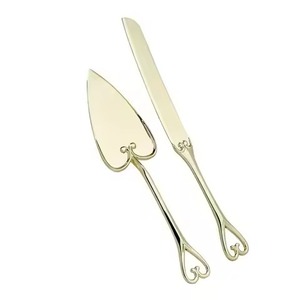 Vintage <b>Cake</b> Serving <b>Kit</b> Metal Knife and Server Stainless Steel Dessert Cutter Serving Set - Product Image 6