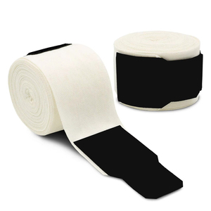 Red Nylon Boxing Hand <b>Wrap</b> with <b>Black</b> End Durable Training Wrist Support for MMA Muay Thai - Product Image 3