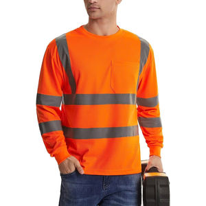 Camisetas de Seguridad Reflectantes de Manga Larga para Hombre, Camisetas Transpirables, Frescas y Duraderas para Verano y Actividades al Aire Libre - Product Image 1