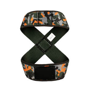 Correas de levantamiento de pesas de caucho negro personalizadas con diseño de figura 8, de alta resistencia, para peso muerto y levantamiento de potencia, correas de gimnasio - Product Image 2