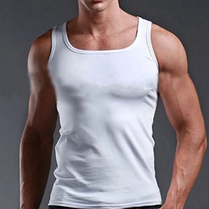 เสื้อกล้ามออกกำลังกายผู้ชายรุ่นใหม่ขายส่ง IM-00876 ระบายอากาศได้ดี คุณภาพสูง ผลิตจากผ้าฝ้าย 100% รับผลิตแบบ OEM - Product Image 3