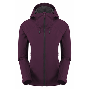 เสื้อแจ็คเก็ตผู้หญิงแบบมีฮู้ด สีเขียวอมฟ้า สำหรับฤดูหนาว ผ้า softshell แขนยาว ปิดซิป กันลม สไตล์ลำลอง สีพื้น ความยาวปกติ คอตั้ง - Product Image 3