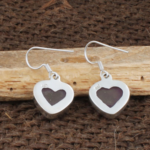 ต่างหูหัวใจหยกลาเวนเดอร์ธรรมชาติ 925 เงินสเตอร์ลิงสตั๊ดพลอยสีม่วงหายากเครื่องประดับชั้นดีสำหรับผู้หญิงของขวัญวันครบรอบ - Product Image 6