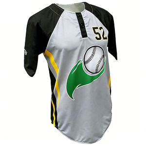 เสื้อเบสบอลคอเฮนลีย์แบบแร็กแลนลายเปลวไฟสั่งทำพิเศษ ผ้าโพลีเอสเตอร์ 100% ระบายเหงื่อได้ดี ผู้ผลิตชุดกีฬาแบบ OEM - Product Image 2