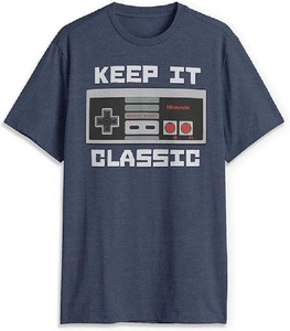 T-shirt en coton jersey décontracté pour homme, col rond, manches courtes, respirant, imprimé avec le logo classique de la manette Nintendo - Product Image 5