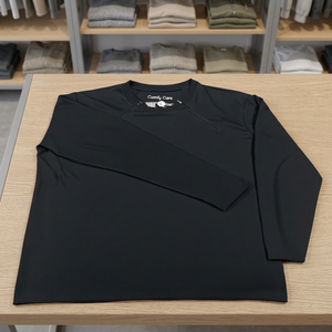 Camisetas Deportivas Personalizadas de Manga Larga, Corte Regular, de Algodón, con Aislamiento Térmico para Hombre - Product Image 2