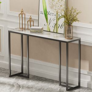 Handcrafted Metal <b>Console</b> Furniture Featuring <b>Marble</b> Top Modern Decorative <b>Table</b> For Luxury Hallway Display Requirements - Product Image 1