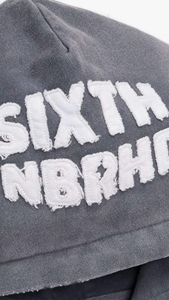 Hoodie personnalisé avec patch, survêtement, hoodie court oversize pour hommes et femmes, esthétique vintage, épaules tombantes, sweat à capuche oversize - Product Image 6