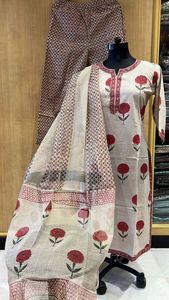 สินค้ามาใหม่ ชุดสัลวาร์ คามีซ ผ้าฝ้ายแท้ พิมพ์ลายสวยงาม พร้อมเสื้อและกางเกง ผ้าคลุมไหล่ สวมใส่สบาย หรูหรา ราคาขายส่ง เสื้อผ้าชาติพันธุ์ ชุดใส่ประจำวัน - Product Image 3
