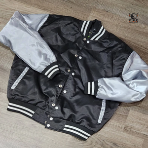 Chaquetas bomber de béisbol con cierre de botones y corte holgado estilo hip hop, último diseño, hechas en Pakistán, chaqueta bomber personalizada para hombre. - Product Image 2