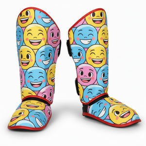 Espinilleras de protección para entrenamiento de Muay Thai y Kickboxing con estampado de pierna, para artes marciales y boxeo - Product Image 1