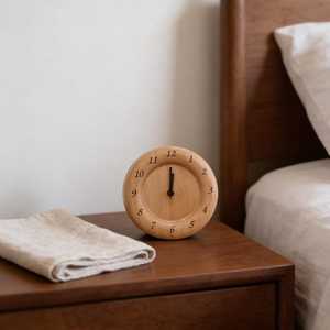 Luxury Wooden Table <b>Clock</b> Modern Decorative Timepiece - Product Image 1